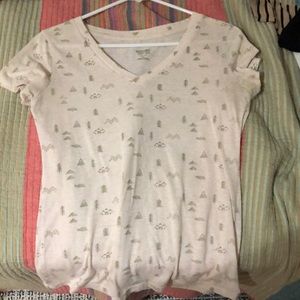 A tee shirt with a low cut